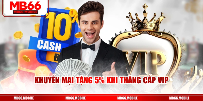 Khuyến mại tặng 5% khi thăng cấp VIP